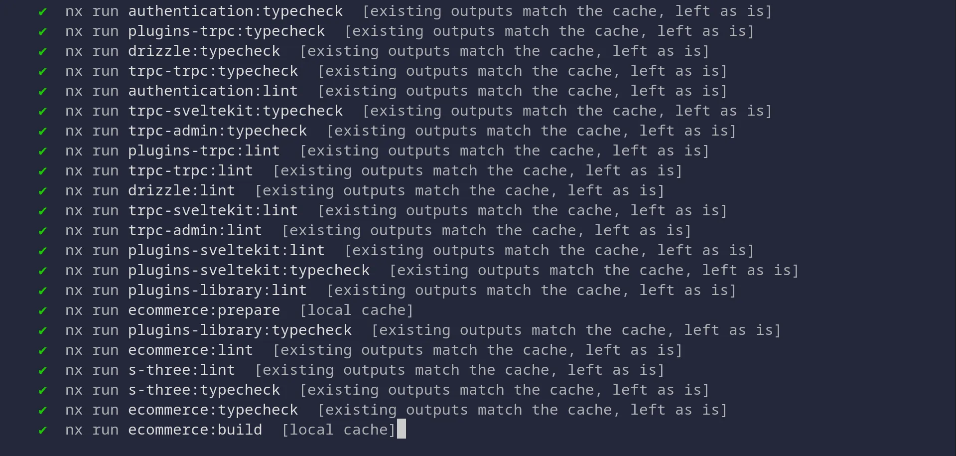 Nx Cache Output